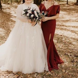 Maroon Bridesmaid Dress